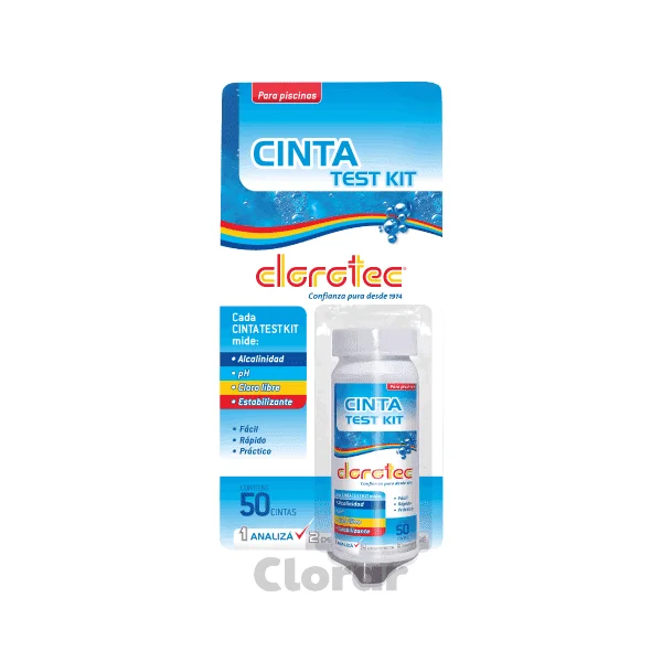 Cinta Test Kit de Clorotec para analizar el agua de la piscina