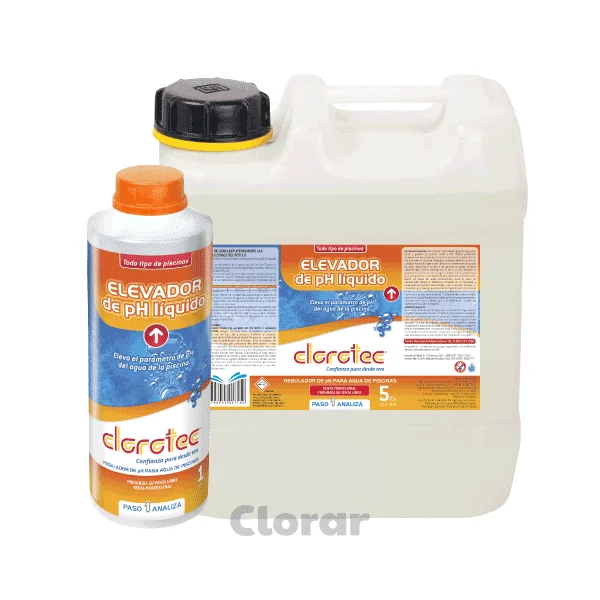 Presentación de Elevador de pH líquido de Clorotec