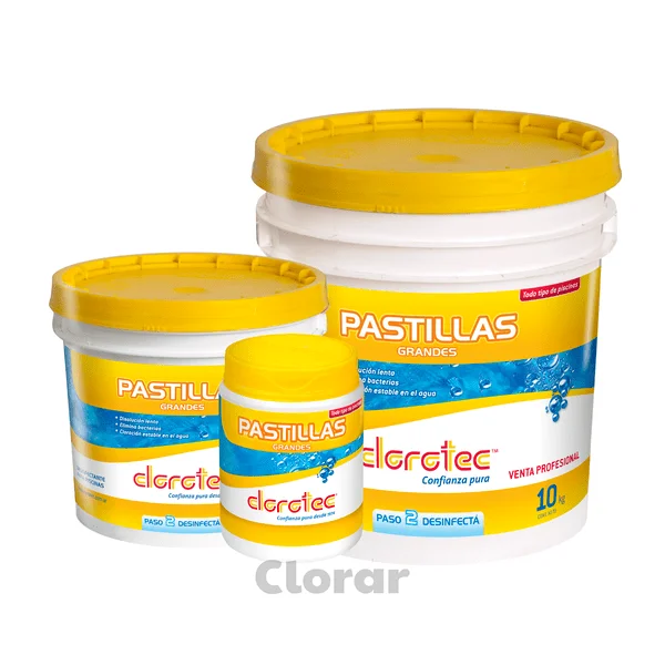 Presentación de cloro Pastillas Grandes de Clorotec